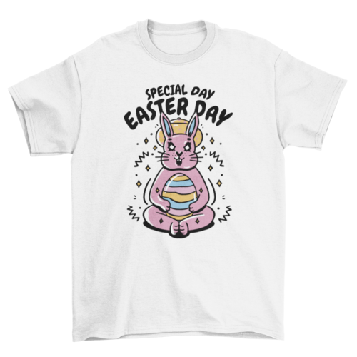 Easter Bunny with Egg T-shirt | Binge T-shirt Shop