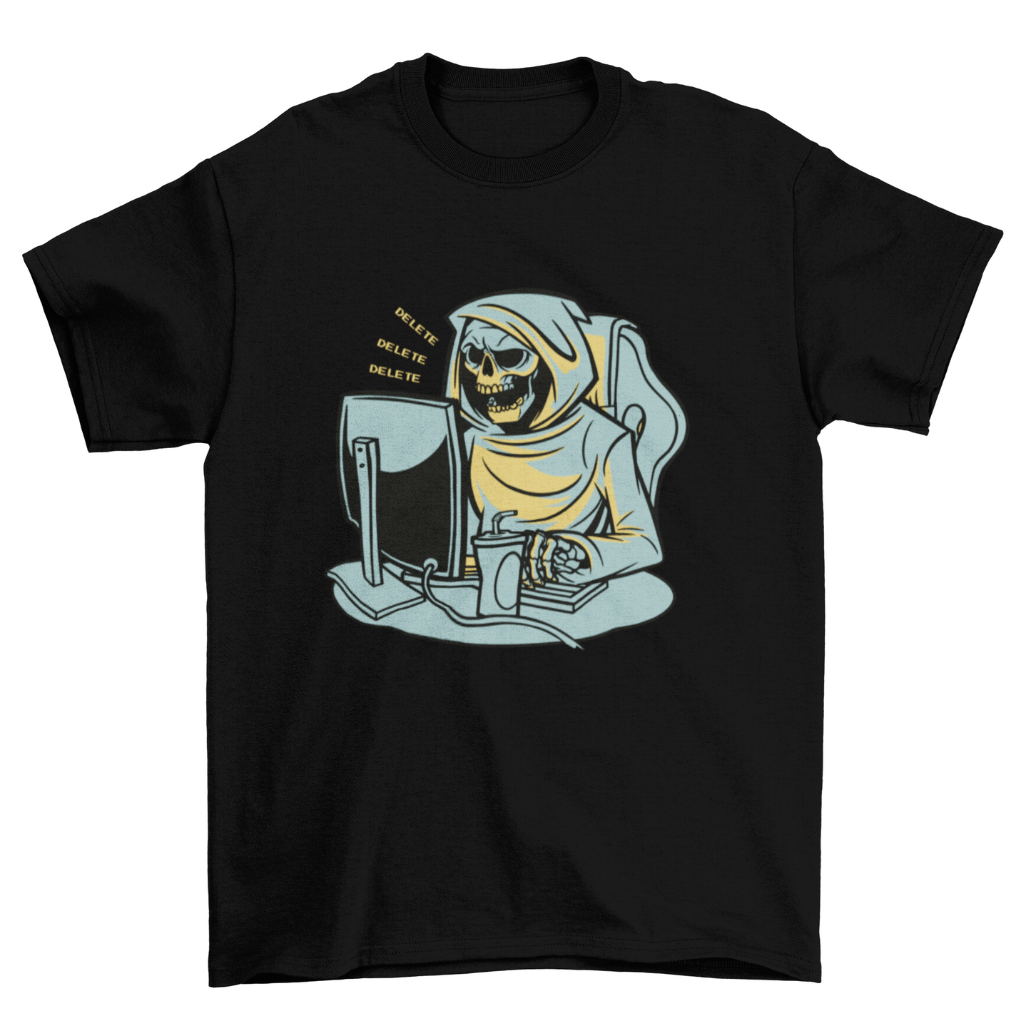 Grim Reaper Working From Home T-shirt | Binge T-shirt Shop