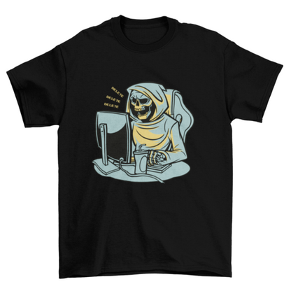 Grim Reaper Working From Home T-shirt | Binge T-shirt Shop