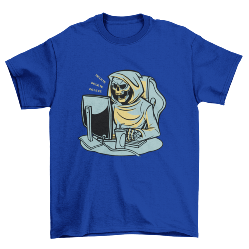 Grim Reaper Working From Home T-shirt | Binge T-shirt Shop