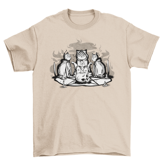 Satanic Cat Animal Ritual T-shirt | Binge T-shirt Shop
