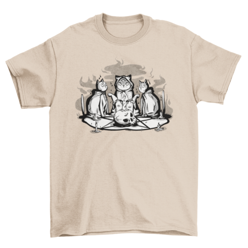 Satanic Cat Animal Ritual T-shirt | Binge T-shirt Shop