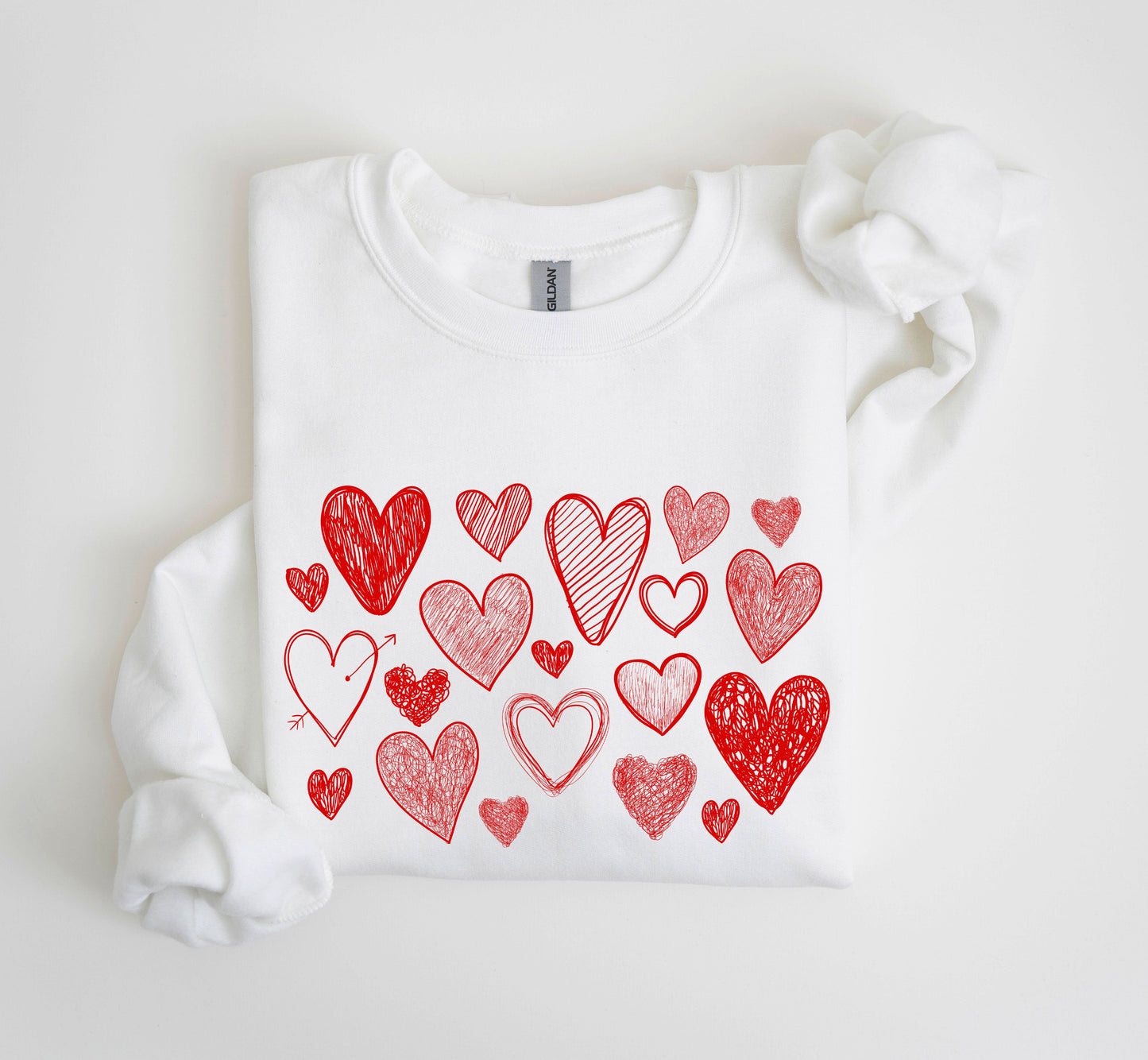 Mini Retro Hearts Sweatshirt, Vintage Valentine's Day Sweatshirt