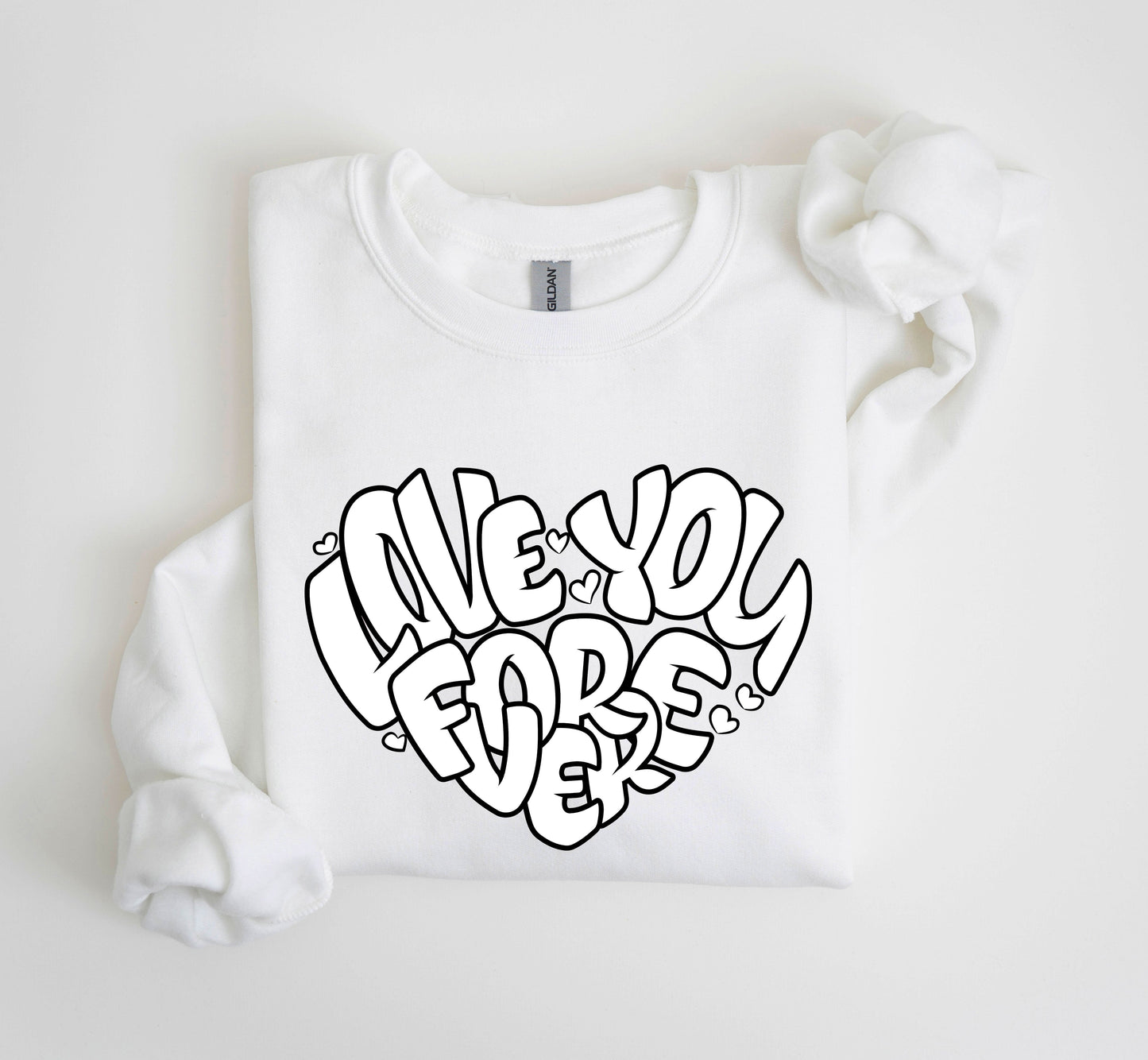 I Love You Forever Retro Sweatshirt, Vintage Valentine's Day Sweatshirt