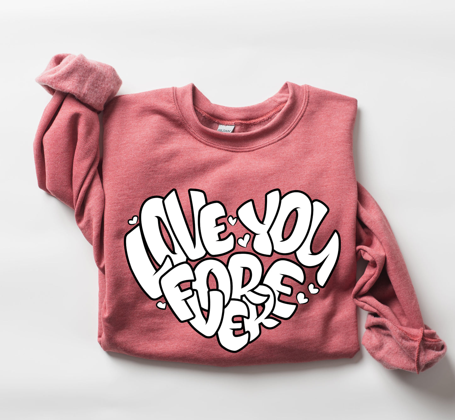 I Love You Forever Retro Sweatshirt, Vintage Valentine's Day Sweatshirt