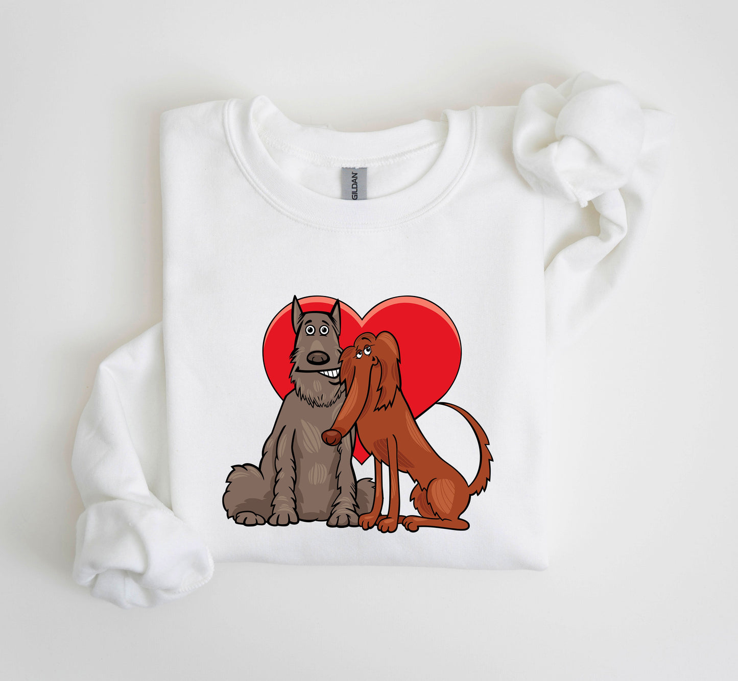 Dog Lovers Funny Retro Sweatshirt, Vintage Valentine's Day Sweatshirt