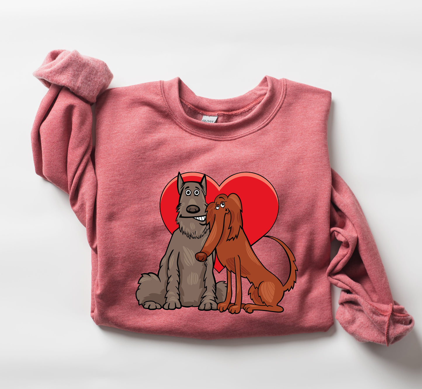 Dog Lovers Funny Retro Sweatshirt, Vintage Valentine's Day Sweatshirt