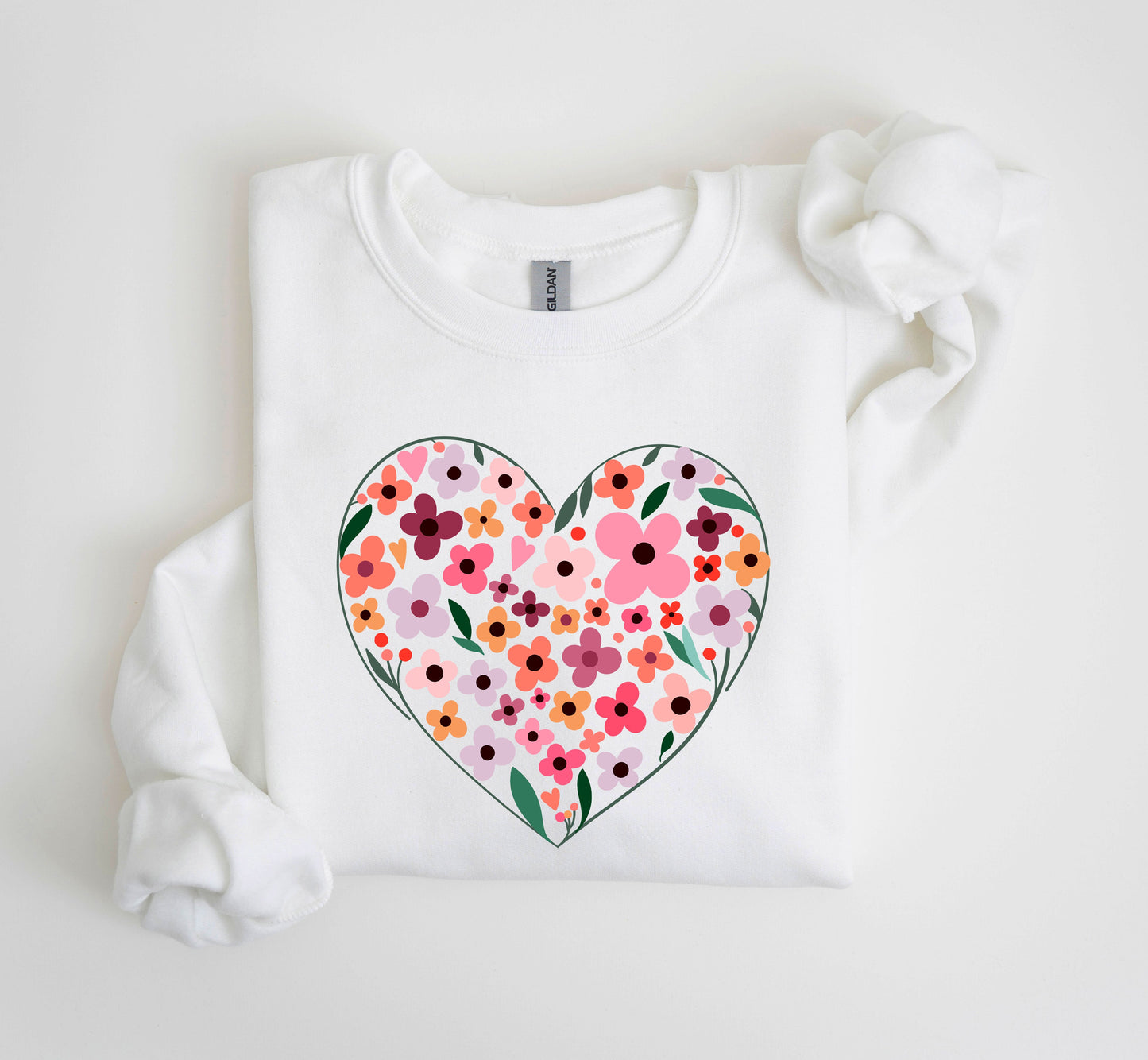 Wildflowers Heart Sweatshirt, Vintage Valentine's Day Sweatshirt