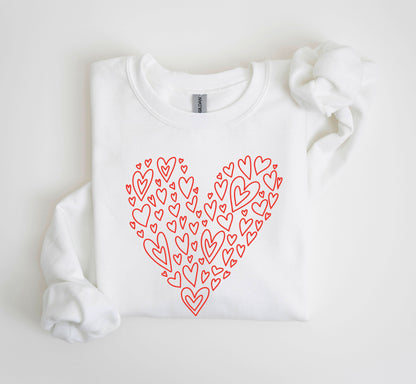 Valentine's Heart Sweatshirt, Vintage Valentine's Day Sweatshirt