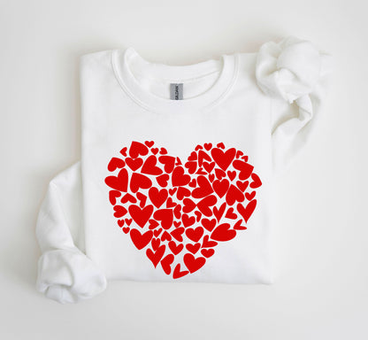 Mini Hearts Sweatshirt, Vintage Valentine's Day Sweatshirt