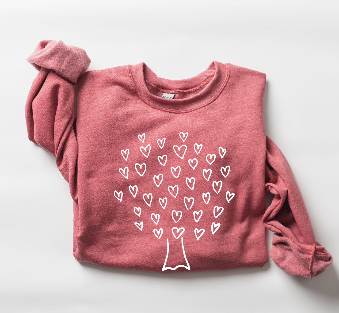 Retro Heart Tree Sweatshirt, Vintage Valentine's Day Sweatshirt