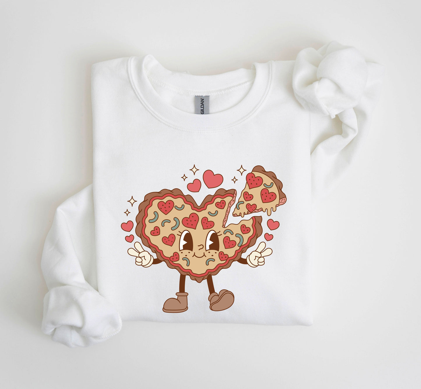 Retro Heart Pie Sweatshirt, Vintage Valentine's Day Sweatshirt