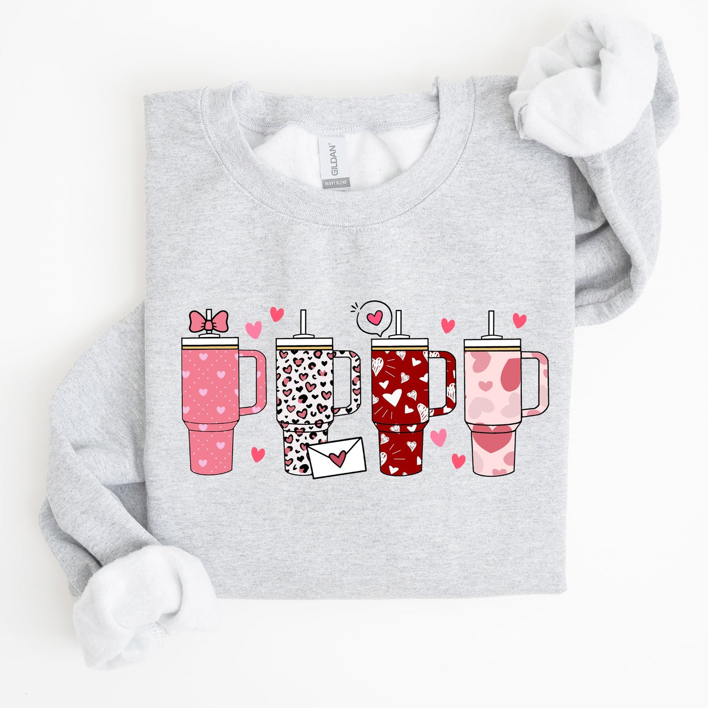 Valentine's Day, Water Cup, Hydration Sweatshirt