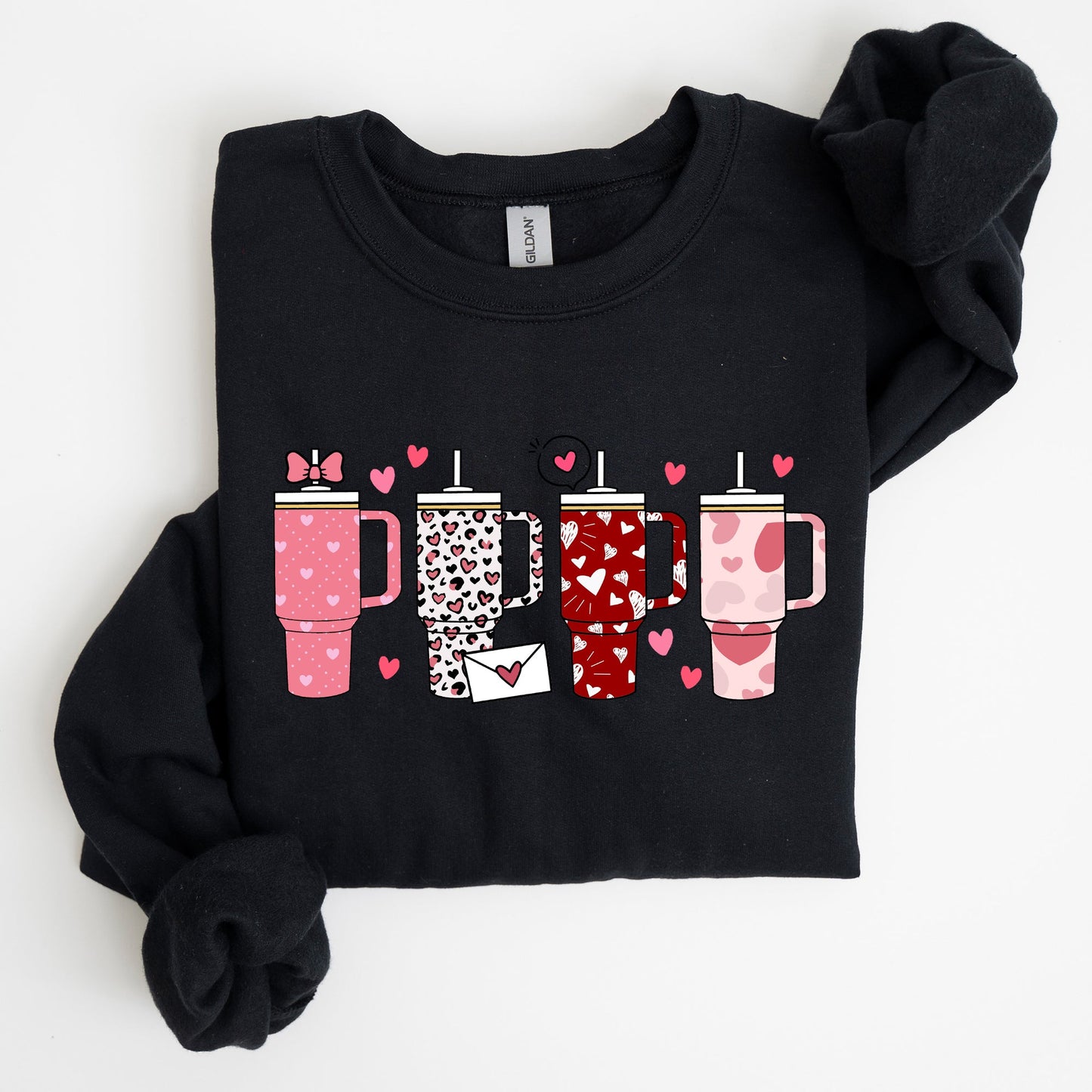 Valentine's Day, Water Cup, Hydration Sweatshirt