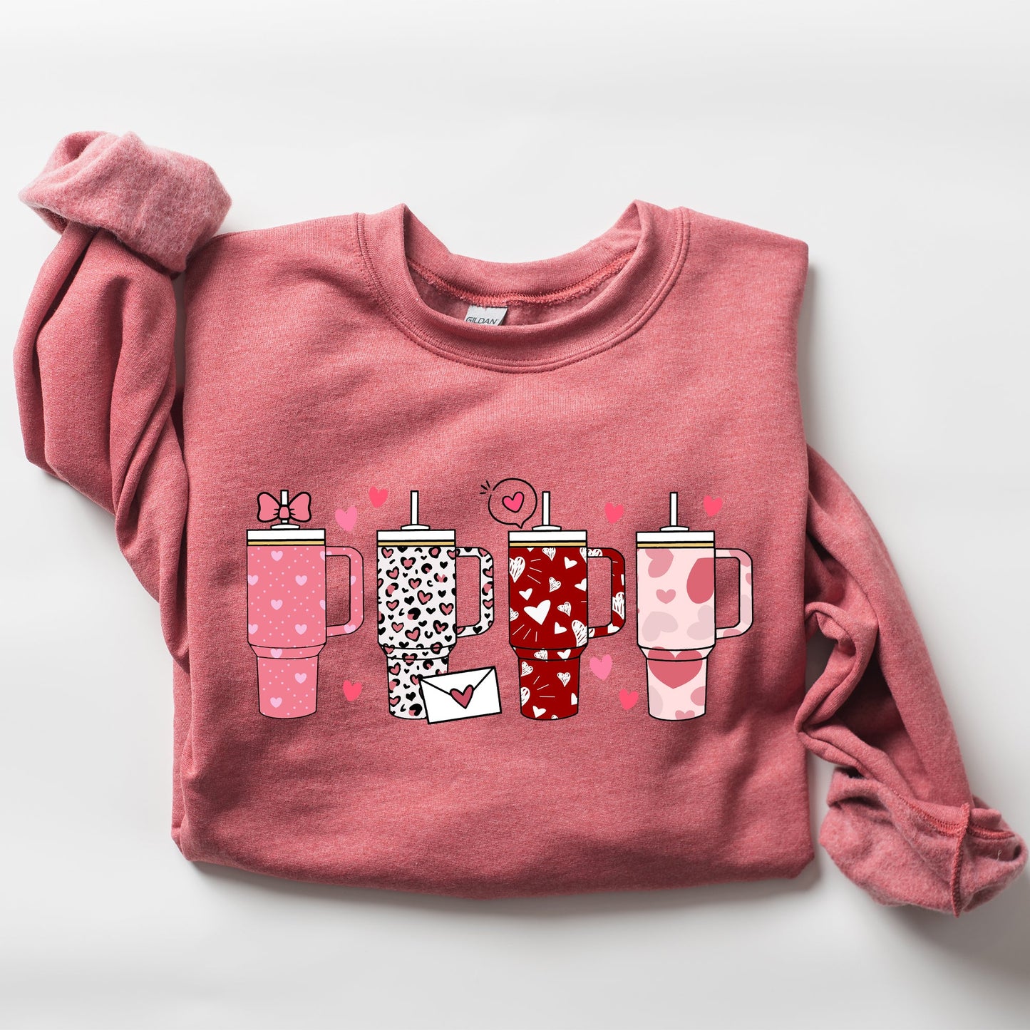 Valentine's Day, Water Cup, Hydration Sweatshirt