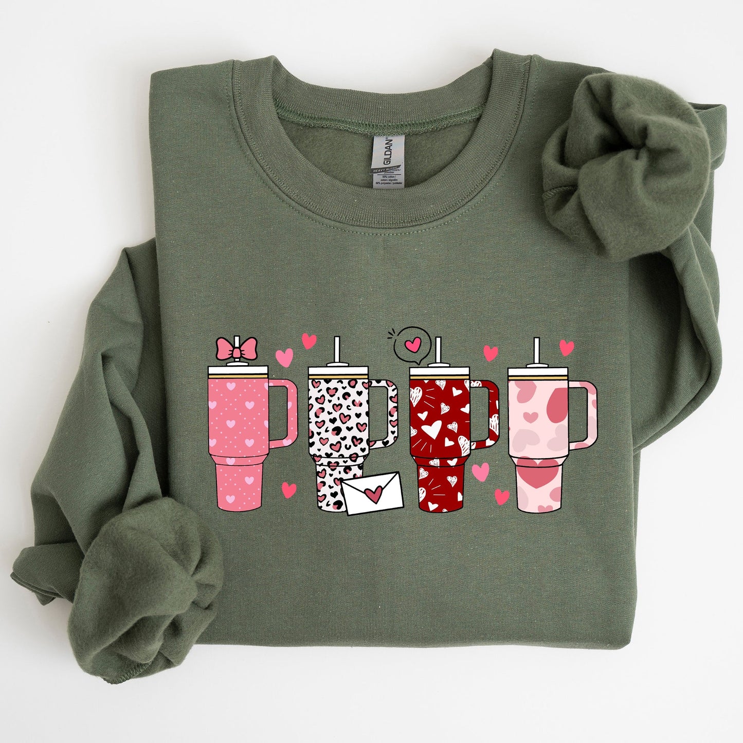 Valentine's Day, Water Cup, Hydration Sweatshirt