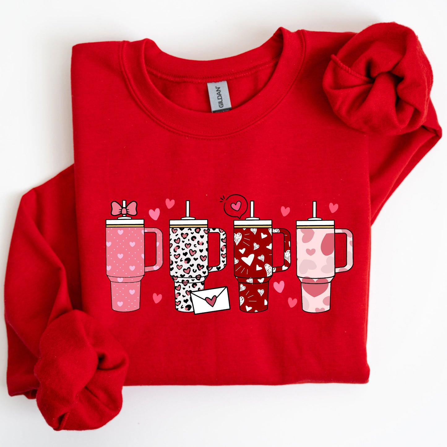 Valentine's Day, Water Cup, Hydration Sweatshirt