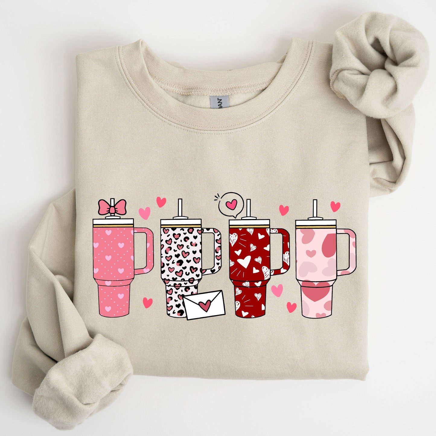 Valentine's Day, Water Cup, Hydration Sweatshirt
