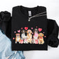 Valentine's Dogs, Cute, Animal Lover, Hearts, Love Sweatshirt