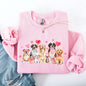 Valentine's Dogs, Cute, Animal Lover, Hearts, Love Sweatshirt