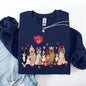 Valentine's Dogs, Cute, Balloons, Animal Lover, Hearts, Love Sweatshirt