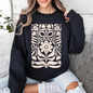 Vintage Folk Flower Pattern, Vintage Boho, Nature Sweatshirt