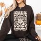 Vintage Folk Flower Pattern, Vintage Boho, Nature Sweatshirt