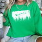 Vintage Pine Trees Christmas Silhouette Sweatshirt