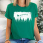 Vintage Pine Tree Christmas Silhouette, Santa, Reindeer, Sleigh Super Soft Tshirt