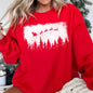 Vintage Pine Trees Christmas Silhouette Sweatshirt