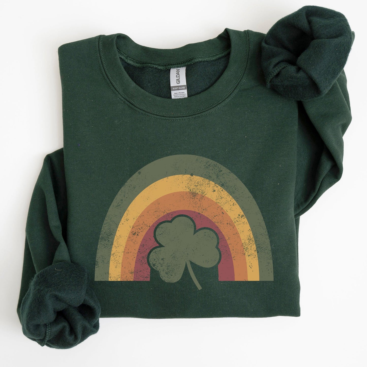Vintage, Retro, St Patrick's Rainbow, Lucky, St Patrick's Day, Irish Sweatshirt