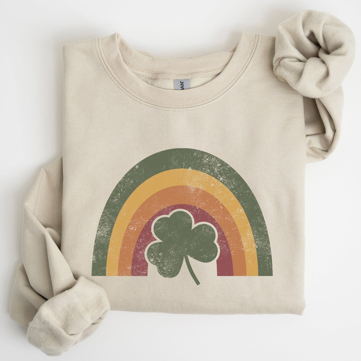 Vintage, Retro, St Patrick's Rainbow, Lucky, St Patrick's Day, Irish Sweatshirt