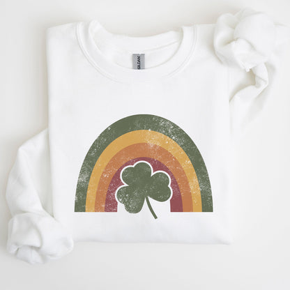 Vintage, Retro, St Patrick's Rainbow, Lucky, St Patrick's Day, Irish Sweatshirt