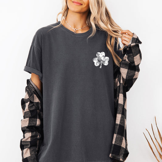 Vintage, Shamrock, Pocket Print, St Patrick's Day, Lucky, Irish Tshirt Comfort Colors T-Shirt