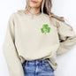 Vintage, Shamrock, Pocket Print, St Patrick's day, Lucky, Irish Sweatshirt