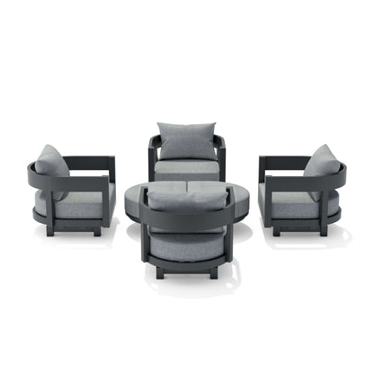 Set-174-Al 6-Pc Coronado Aluminum Deep Seating Set