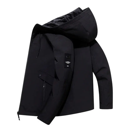 Men's Casual Lightweight Hooded Jacket for Spring/Fall