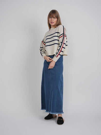 Cropped Drop Shoulder Sweater