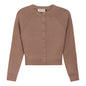 Cropped Ribbed Knit Cardigan