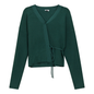 Cropped Knit Wrap Cardigan