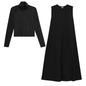 Stretch Midi Pocket Jumper With Matching Turtle Neck