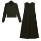 Stretch Midi Pocket Jumper With Matching Turtle Neck