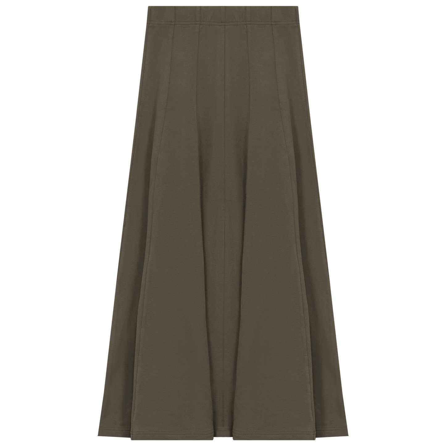 Paneled Midi Fleece Sweater Skirt