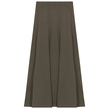 Paneled Midi Fleece Sweater Skirt