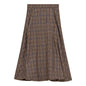 Waist A Line Midi Plaid Skirt