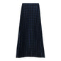 Plaid Accordion Pleated Midi Skirt