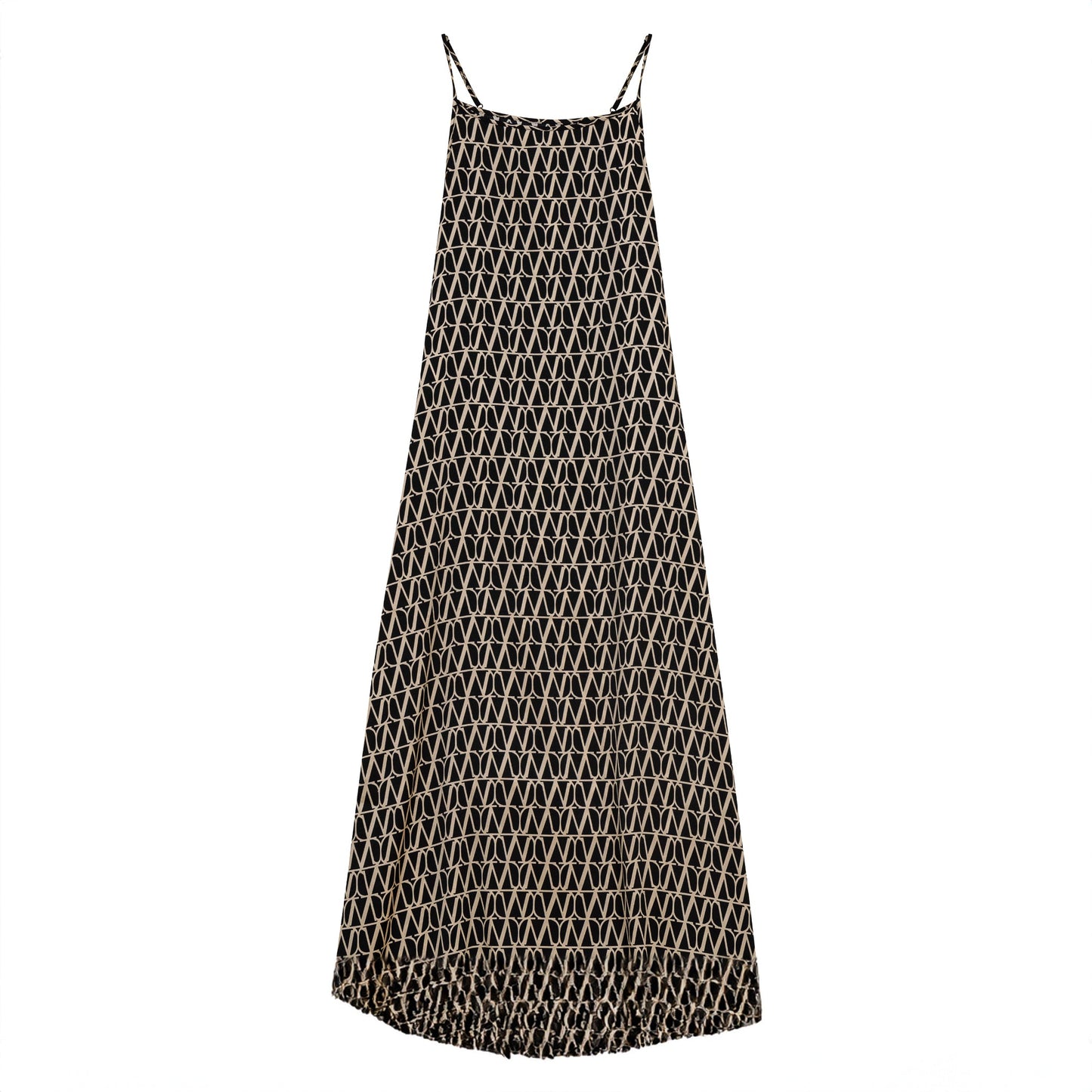 Printed Satin Maxi Jumper