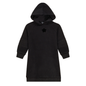 Distressed French Fleece Hooded Dress