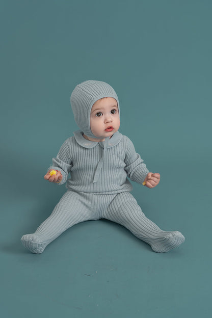 Ruffle Collar Knitted 2Pc Set