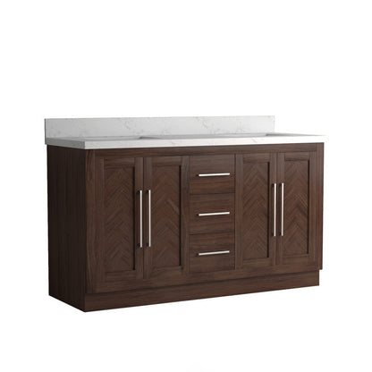 Vivian 60 inch Double Freestanding Bath Vanity